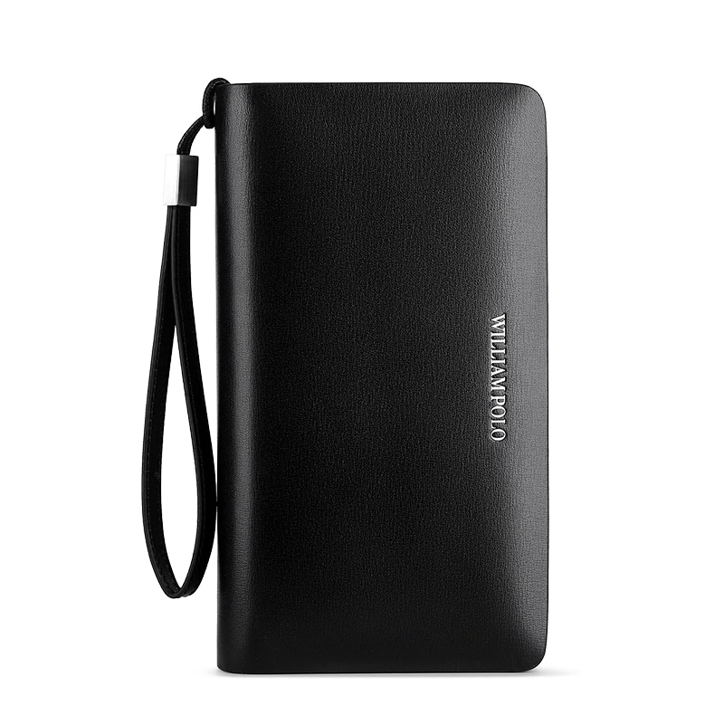 Мужской кошелек WILLIAMPOLO Модный повседневный бумажник из натуральной кожи деловой