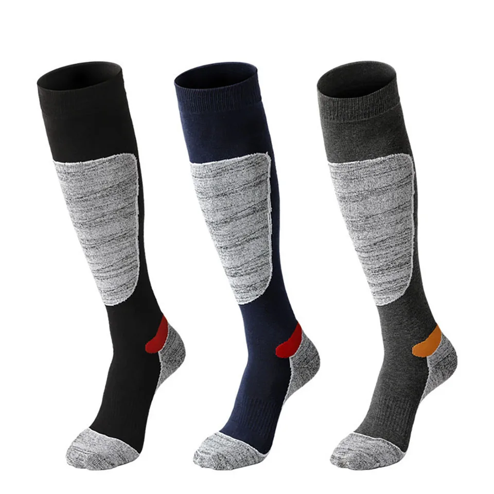 

1Pair Winter Outdoor Warm Ski Socks Men's and Women's Long Tube Mountaineering Socks Thicken Comfortable Hiking Ski Socks