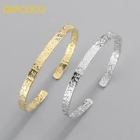 qmcoco silver color charm woman geometry bracelet ins fashion simple party accessories fine jewelry adjustable 2021new trend