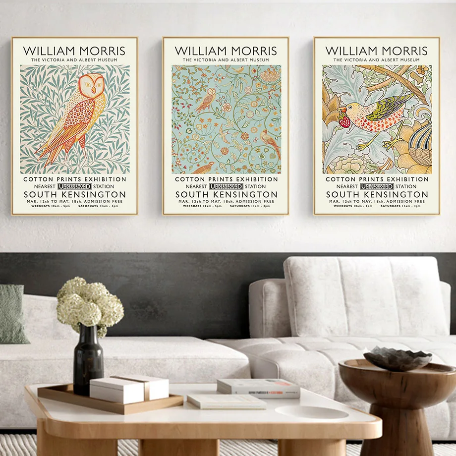 

Swan Owl Bird Leaf Flower William Morris Wall Art Canvas Painting Nordic Posters And Prints Wall Pictures For Living Room Decor