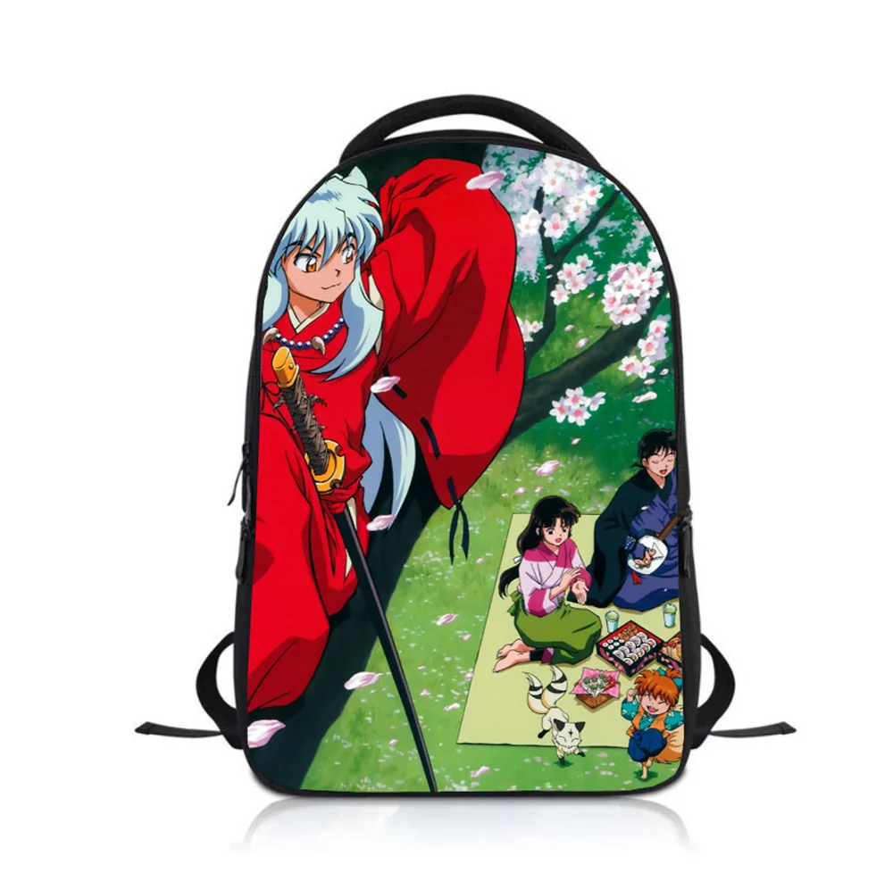 

Boys Girls Rucksack Kindergarten Bookbag Anime Inuyasha Students Backpack School Bag Children Cartoon Knapsack