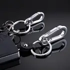 Металлический автомобильный брелок для мужчин и женщин, креативная подвеска на талию, простой, цепочка для ключей, кольцо, кулон на заказ, подарок