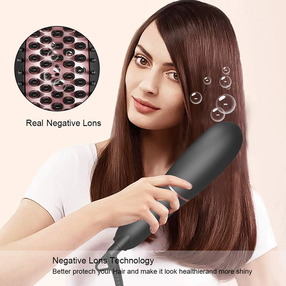 Hair Straightening Brush The One Upper Tourmaline Infused Ceramic Plates For All Types Fine Thick Wavy Straightener | Красота и