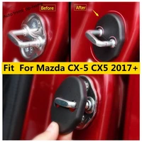 yimaautotrims plastic inner car door lock protector cover protection trim 4 pcs for mazda cx 5 cx5 2017 2022