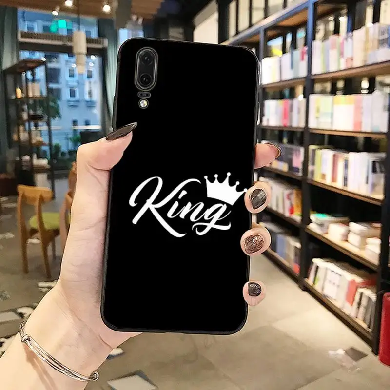 

King Queen Crown pattern Phone Case For Huawei honor Mate P 10 20 30 40 Pro 10i 9 10 20 8 x Lite