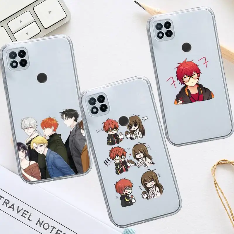 

Anime 707 Mystic Messenger Phone Case Transparent for Xiaomi redmi note 8 9 10 11 t lite pro ultra mix 4 k40