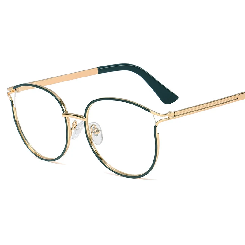 Модные классические очки в металлической оправе кошачий глаз TR90 женские и