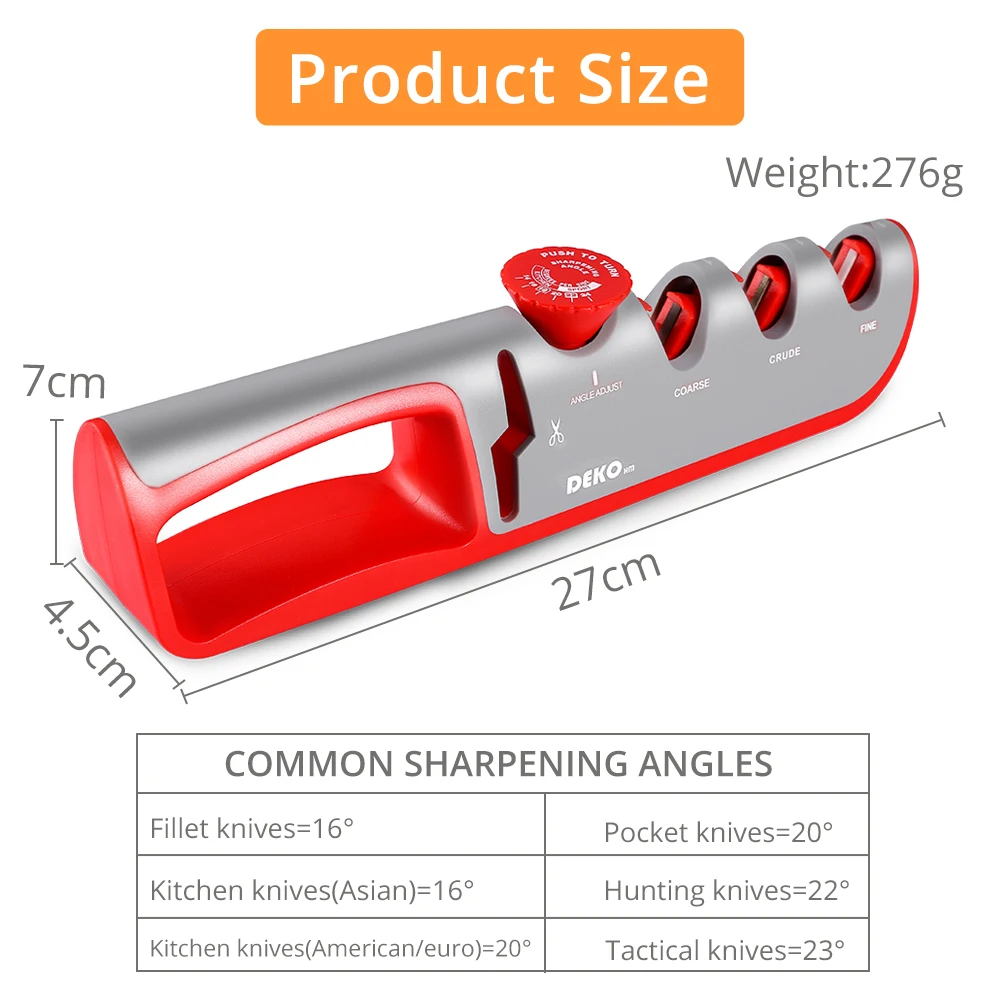 

DEKO 4 in 1 multifunction Knife Sharpener Adjustable Angle Grind scissors Professional Grinding Machine Sharpening Tools