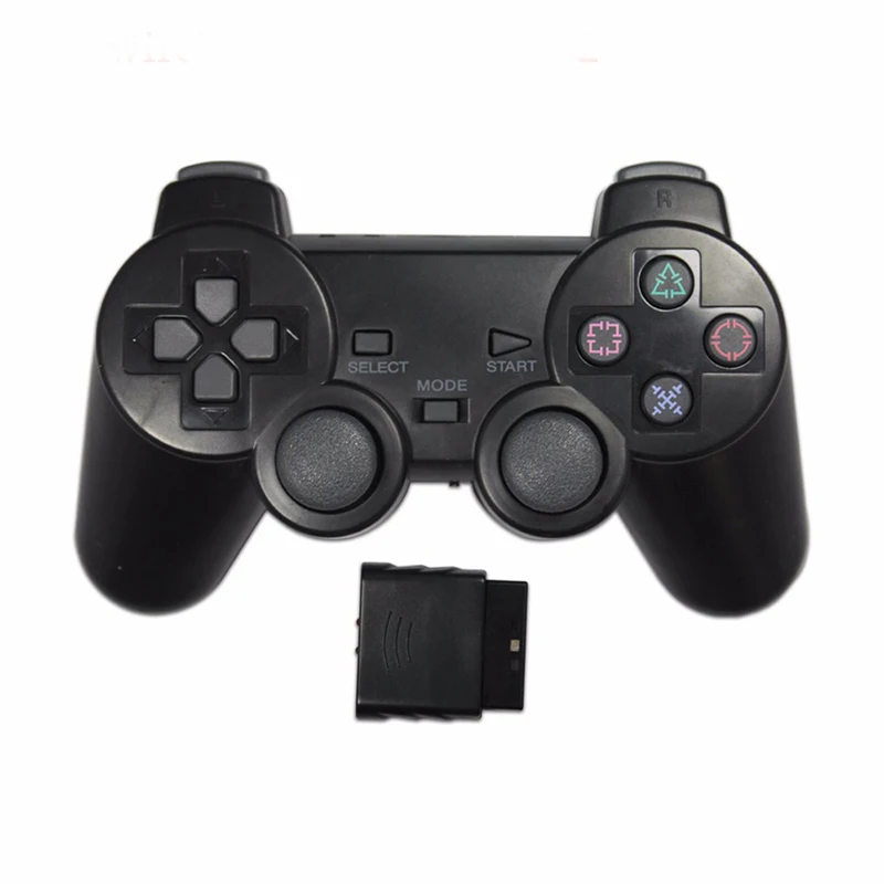 

Transparent Color Game Controller For Sony PS2 Wireless gamepad 2.4GHz Vibration Controle Gamepad for Playstation 2