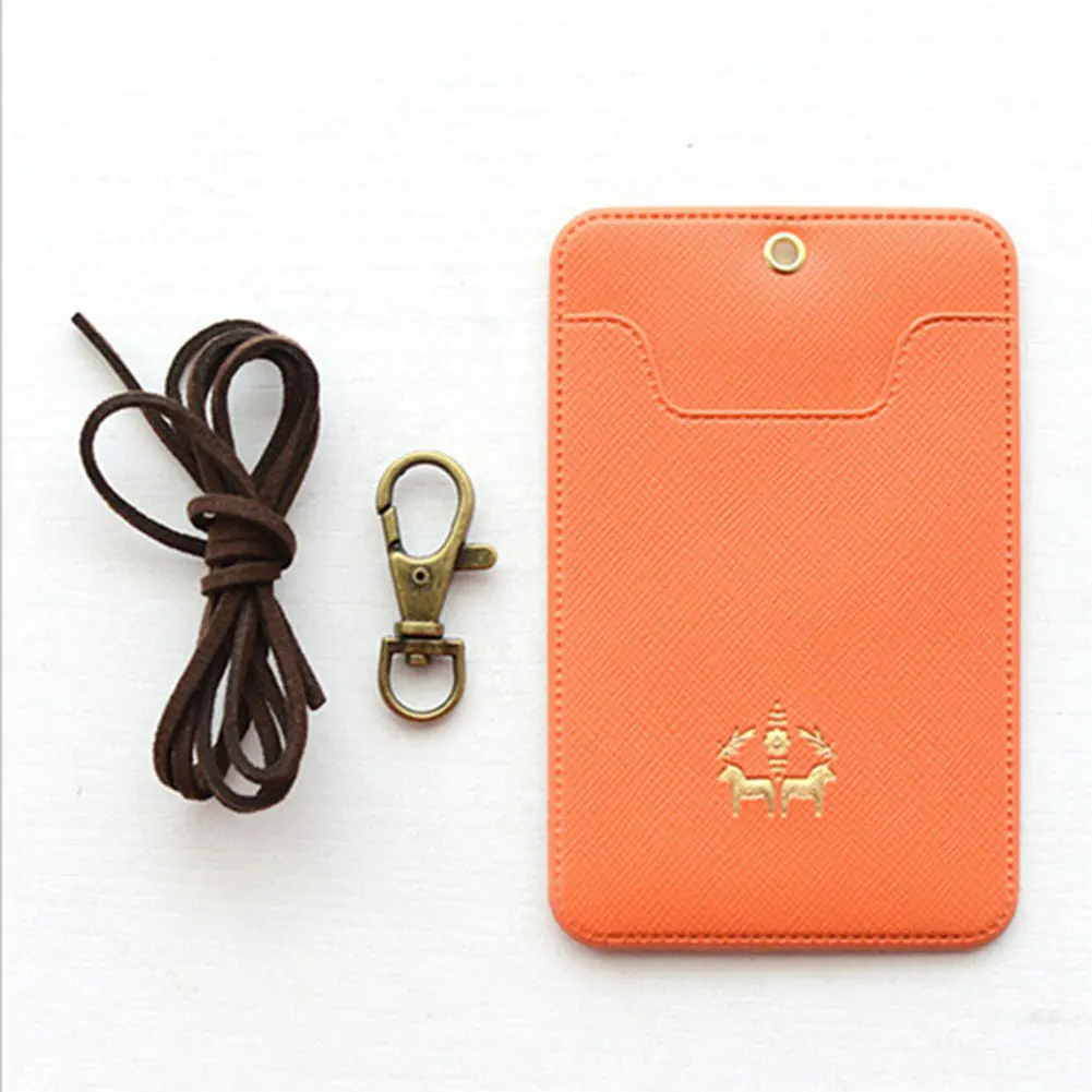Женский Чехол для карт держатель школьников из искусственной кожи Портативный