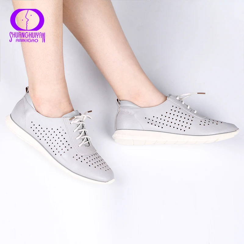 AIMEIGAO/Лидер продаж повседневная женская обувь из дышащего материала на плоской