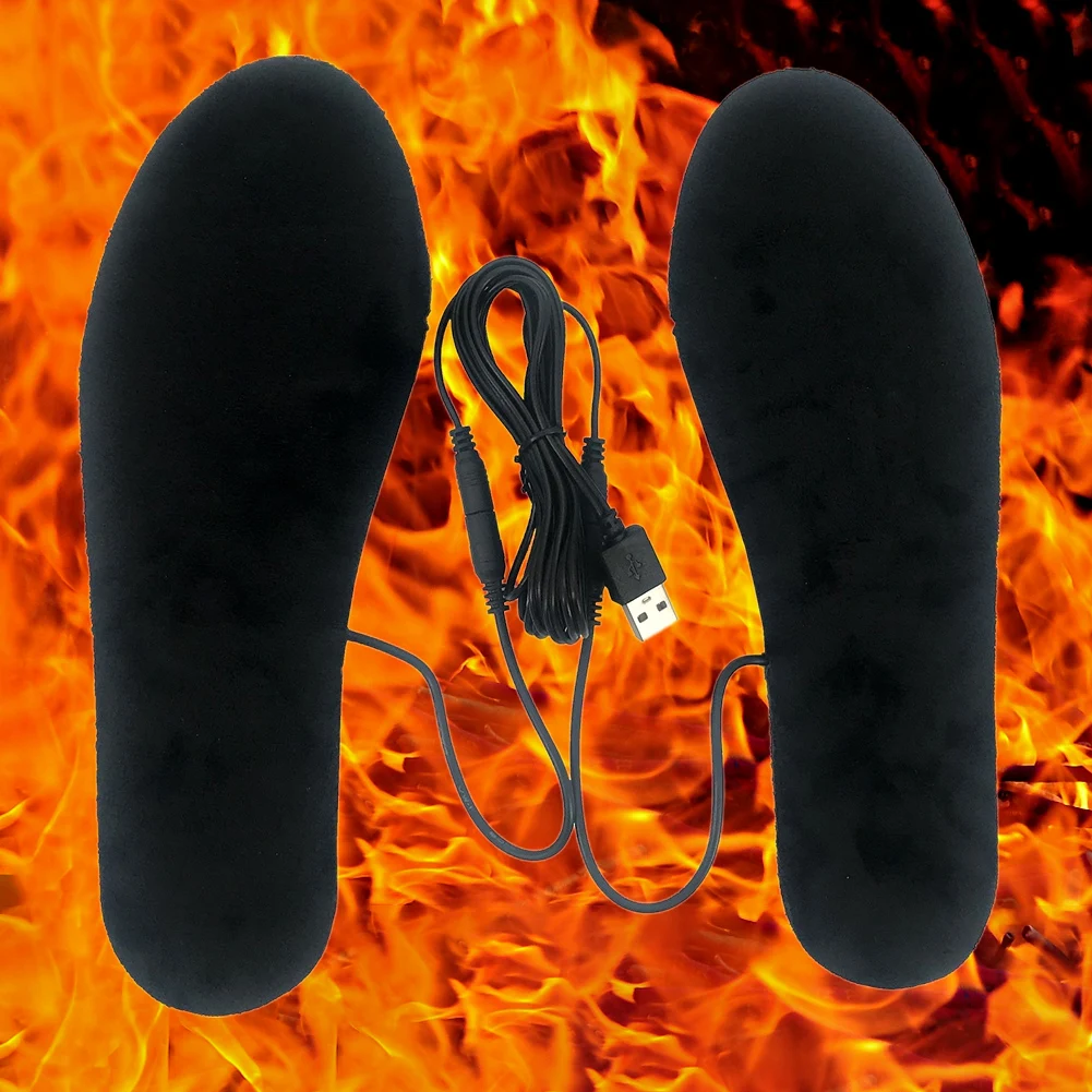

1pair Foot Warmer Washable Cuttable Outdoor Sports Winter USB Heated Insoles Ski Camping Hiking Shoe Pad Accessories 5v Mat