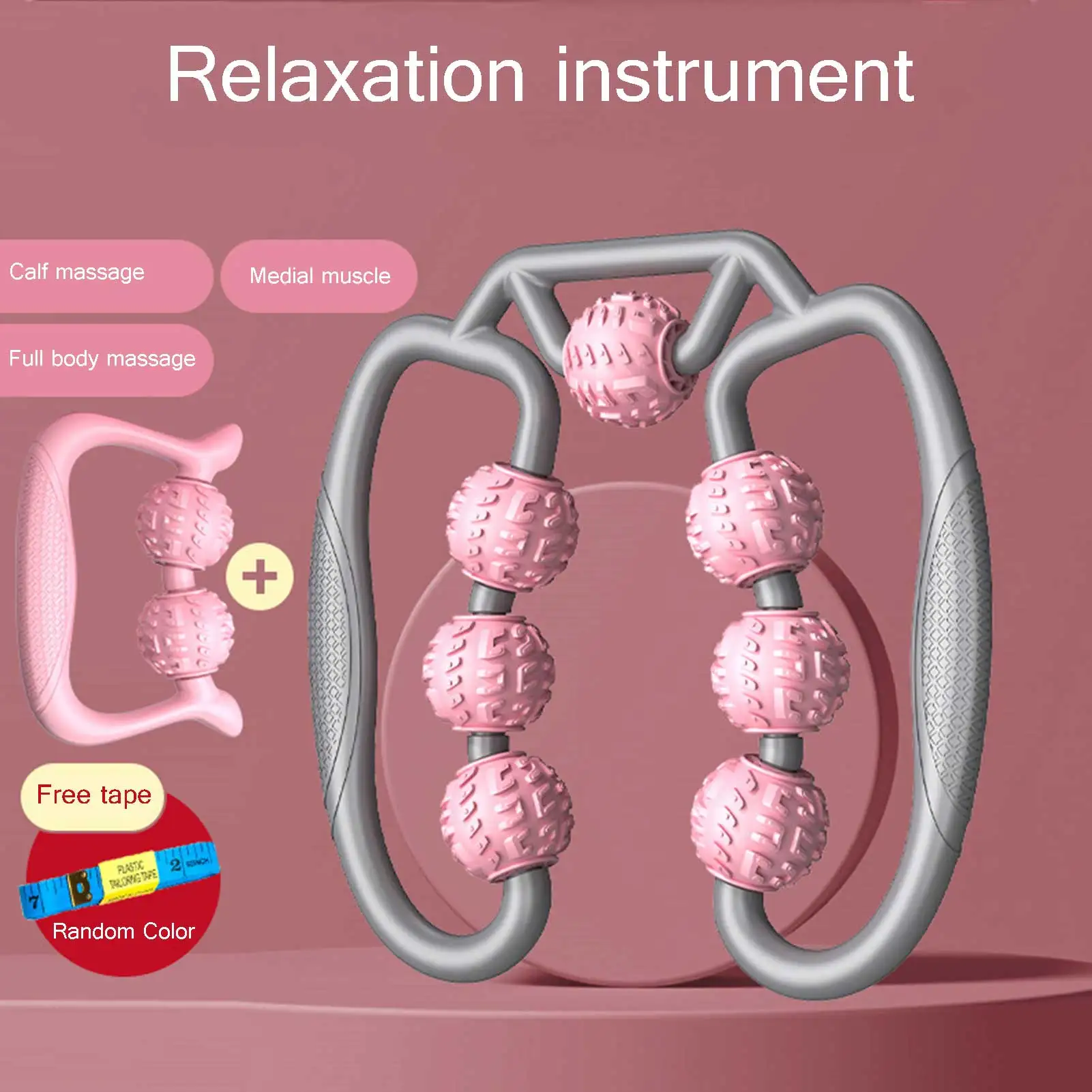 

U Shape Trigger Point Massage Roller Muscle Massager Ring Clip Leg Muscle Massager Yoga Wheel U Shape Foam Rollers