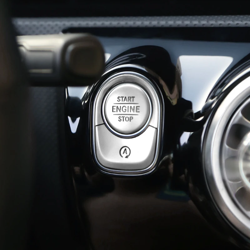 

Auto Start Stop Engine Push Switch Buttons Cover Stickers Trim for Mercedes Benz A Class W177 GLE W167 GLB Interior Accessories