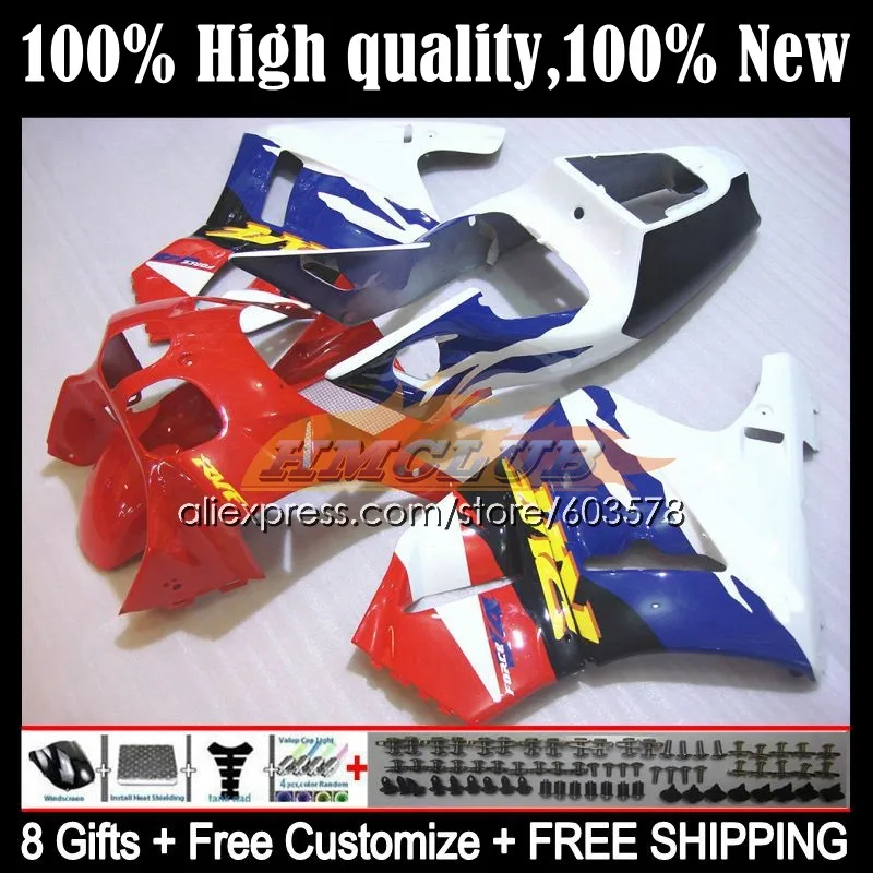 

Корпус для HONDA RVF VFR 400 R RR CC NC35 94 95 96 97 98 36CL.64 VFR400 R V4 VFR400R 1994 1995 1996 1997 1998 обтекатель белый синий