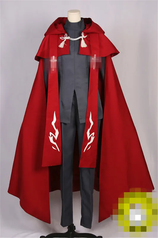 Аниме Fate Apocrypha FGO Amakusa Shirou Tokisada Косплей Костюм накидка красная подсветка костюм на