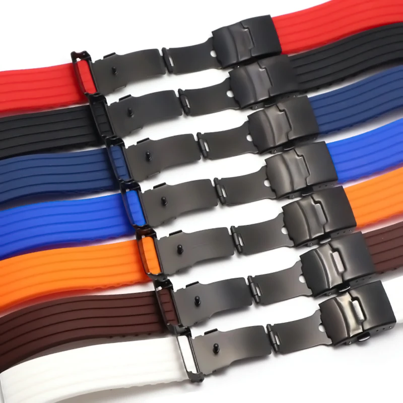

16mm 18mm 20mmwatch strap 22mm 24mm Universal Watch Band Silicone Rubber Link Bracelet Wrist Strap Light Soft For gear s3 huawei