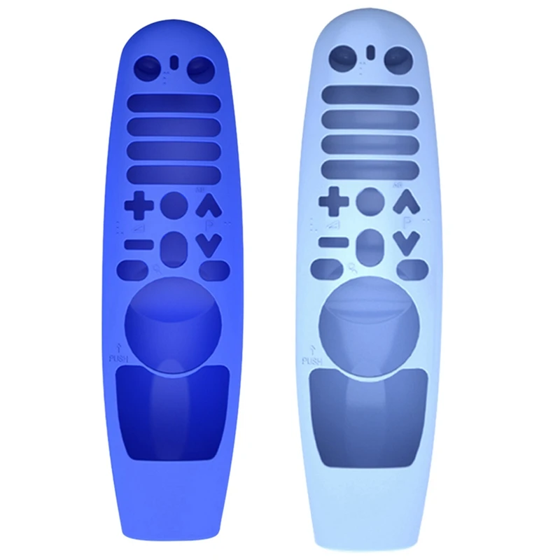 

2 шт. защитный чехол, моющийся для Amazon LG AN-MR600 AN-MR650 AN-MR18BA, светящийся синий и синий пульт дистанционного управления