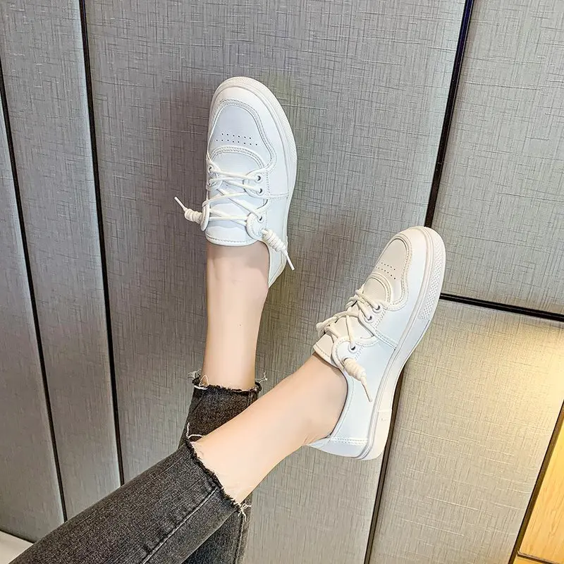 

2021 Summer New Casual All-Match Flat-Bottomed Fashion Comfortable Soft-Bottom Lace-Up Women's Single Shoes