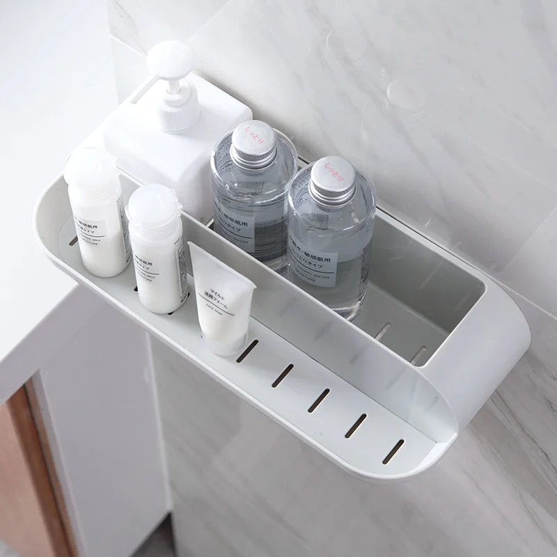 Ванная комната Бесплатная пробивая мытье ванная настенная вешалка туалет полка