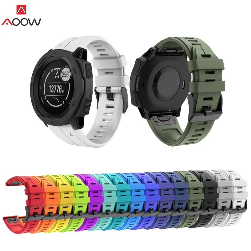 Силиконовые ремешки для часов Garmin fenix6 6S 5X 6X 5S x5plus 3 3HR forerunner935 945 подход S60 ремешок браслет ремень/20 мм/22 мм 26 мм