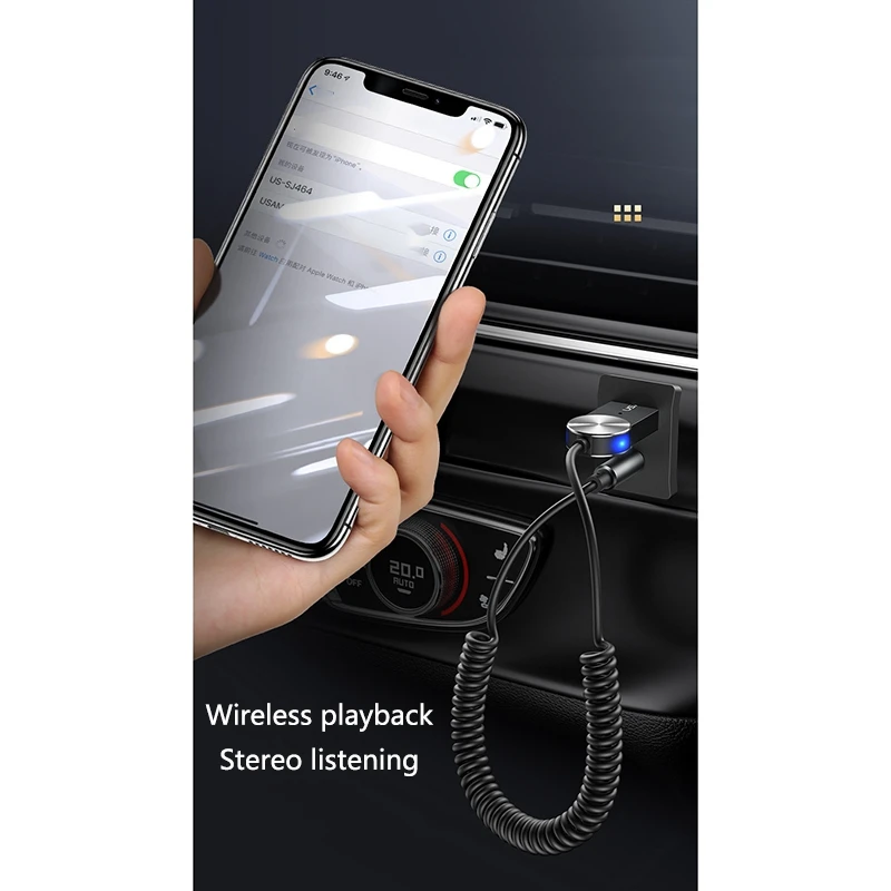 USAMS Bluetooth 3 5 мм разъем стерео музыкальный адаптер беспроводной передатчик Hands Free