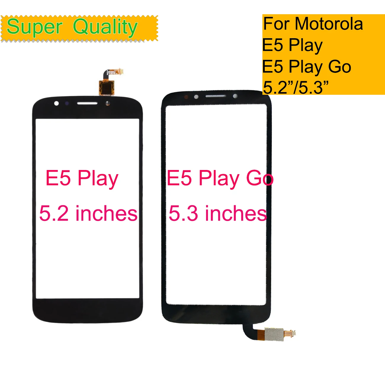 Digitalizador de pantalla táctil para Motorola Moto E5 Play XT1920 XT1921 E5 Play Go, Panel de cristal frontal con Sensor, color negro, 10 unids/lote