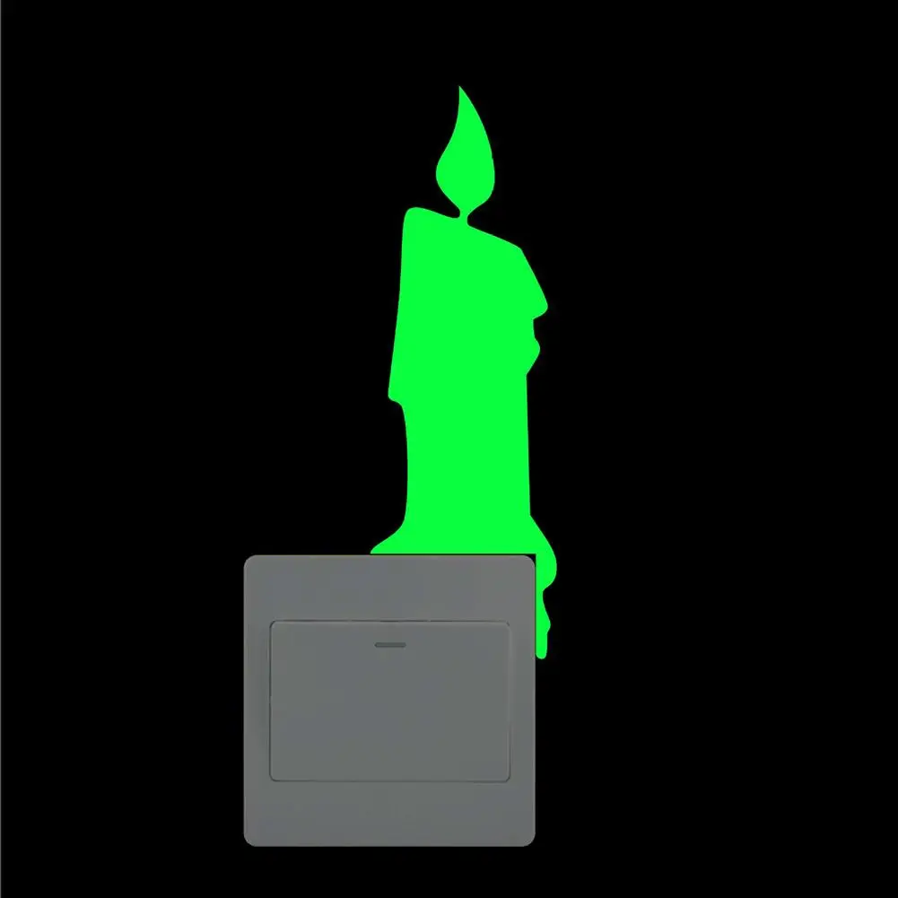 Новинка зеленая светящаяся наклейка с переключателем домашний декор Мультяшные