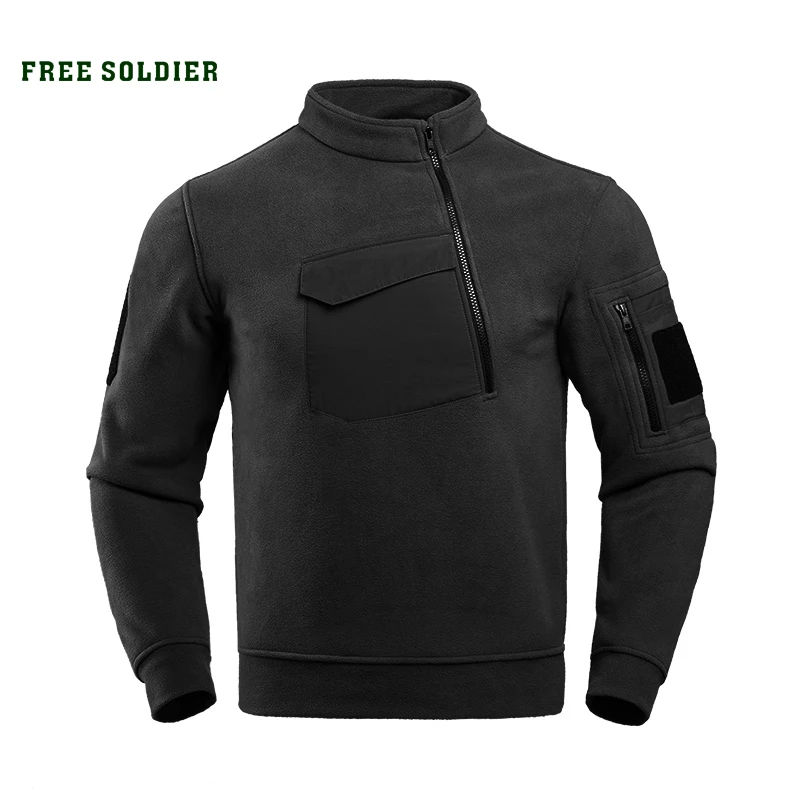 Мужская флисовая рубашка FREE SOLDIER теплая уличная с начесом на осень и зиму