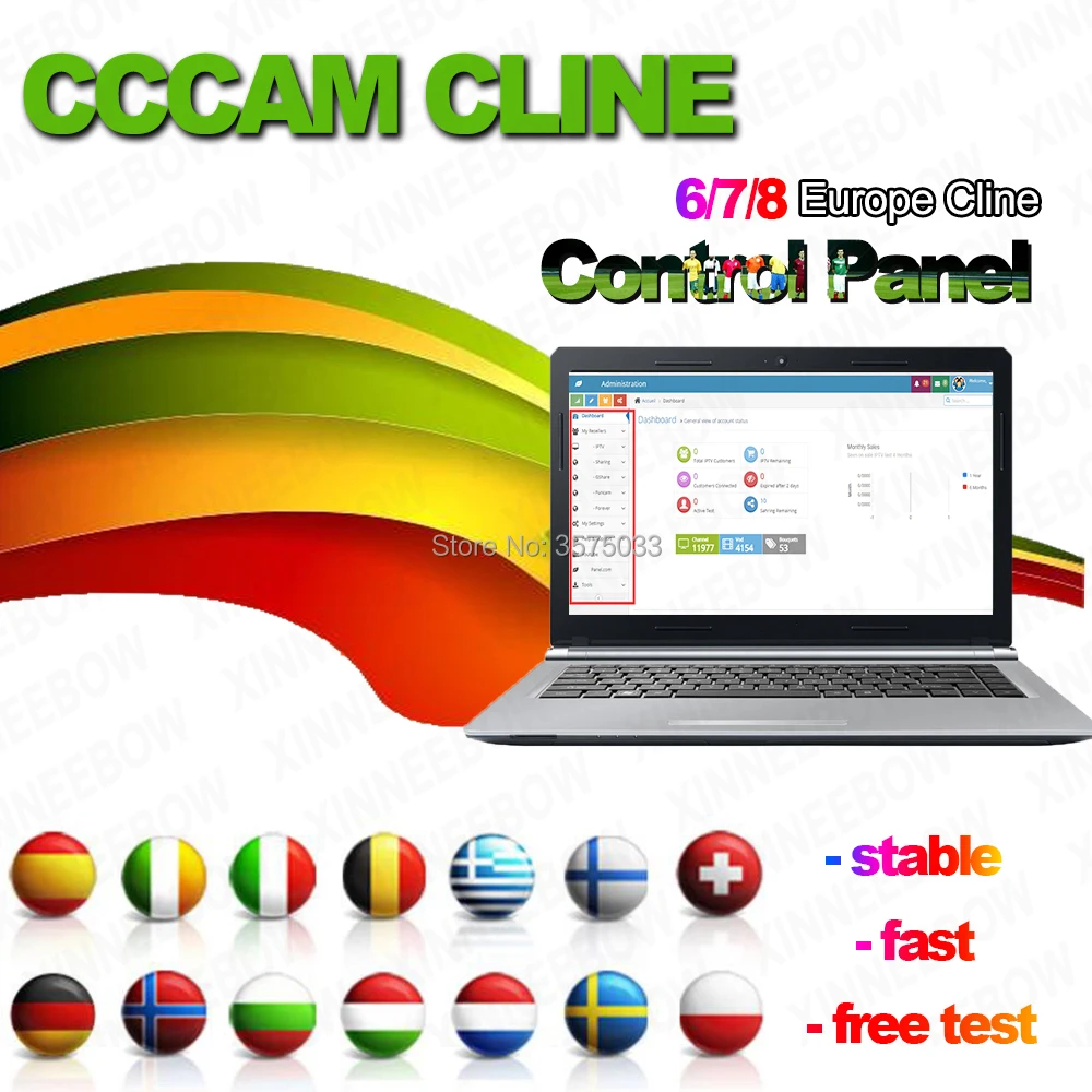 Лучший Cccam Cline спутниковый ресивер Full HD Европа Cline для DVB-S2 Decorder Европа каналы Испания Португалия Германия Польша