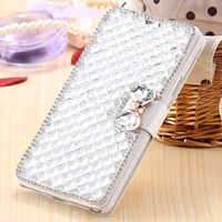 luxury leather phone case for huawei y5 y6 y7 prime pro 2017 2018 2019 bling wallet flip cover case etui with card holder stand