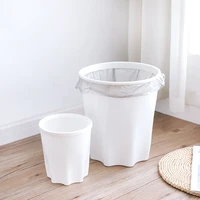 trashcan recycling waste bin white cute plastic basket storage trash waste bin office simple cubo de basura bedroom dm50wb