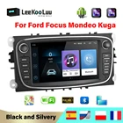 Автомагнитола LeeKooLuu, 2 din, GPS, Android, мультимедийный плеер, 7 дюймов, навигация для Ford Focus 2 S-MAX Mondeo mk4, C-MAX Galaxy Stereo