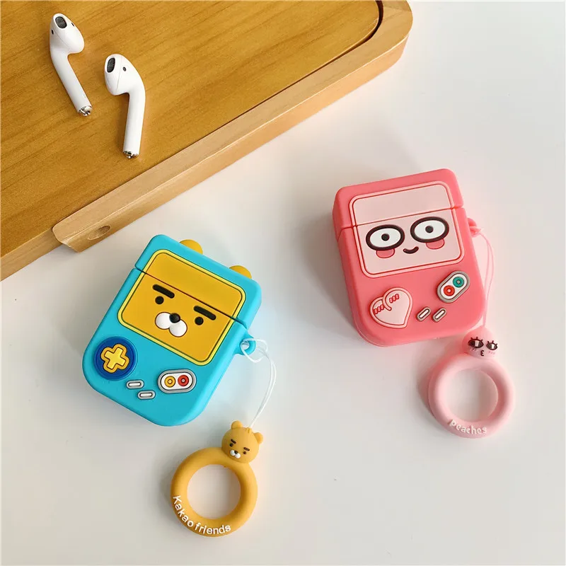 Чехол для Airpods 1/2 милый 3D чехол Kakao мягкий силиконовый наушников и Pro|Аксессуары