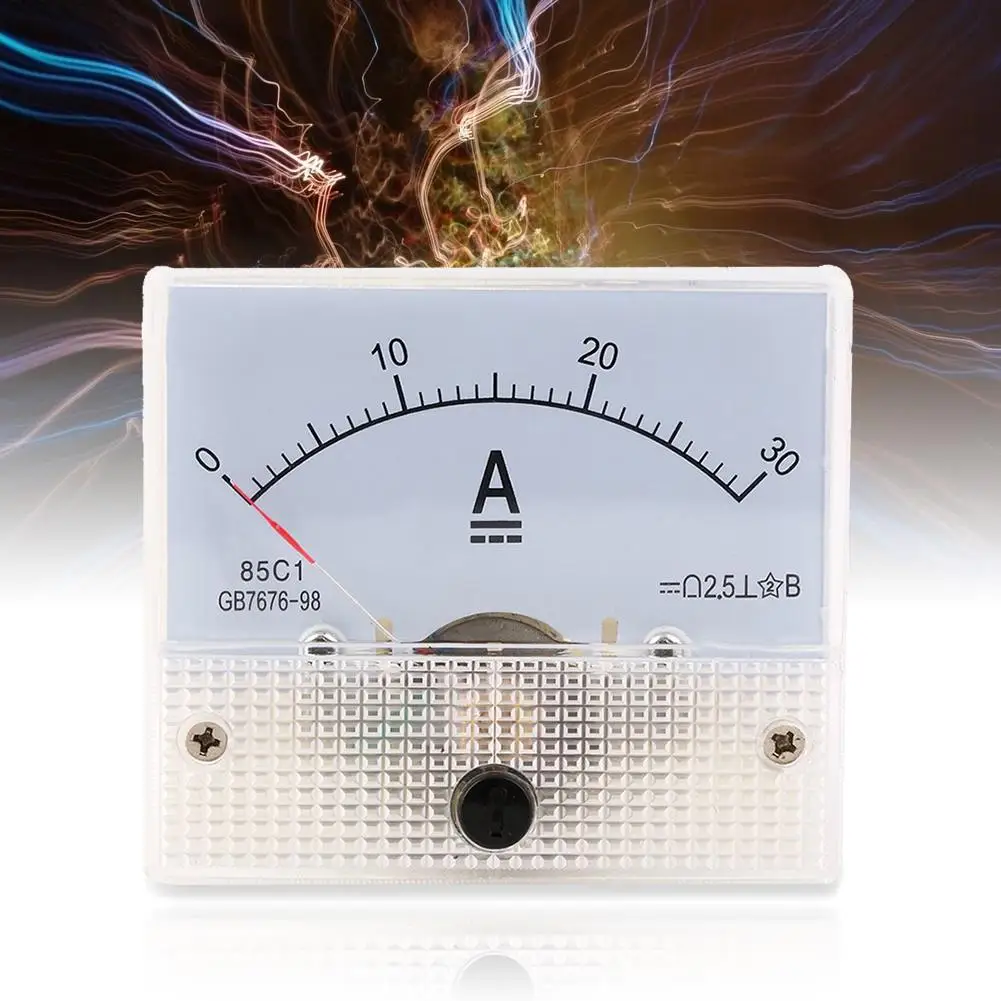 DC 30A Аналоговый амперметр измеритель тока Амперметр Панель 30 мА 30a цифровой 0-30 |