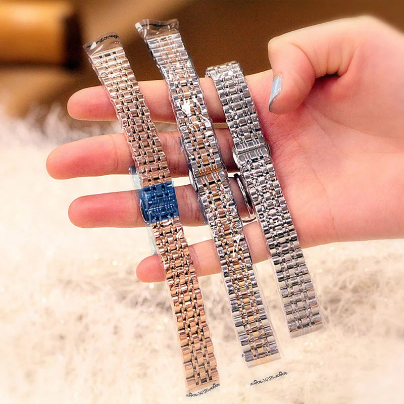 20mm 22mm Metal Solid Watch Stainless Steel Watchband Bracelet Women Men  Strap 16mm 18mm 21mm 23mm 24mm Accessories