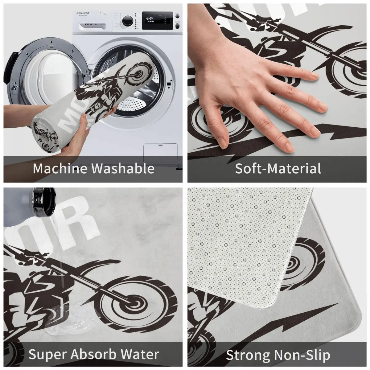 Кухонный напольный коврик декоративный дверной для мотокросса с принтом