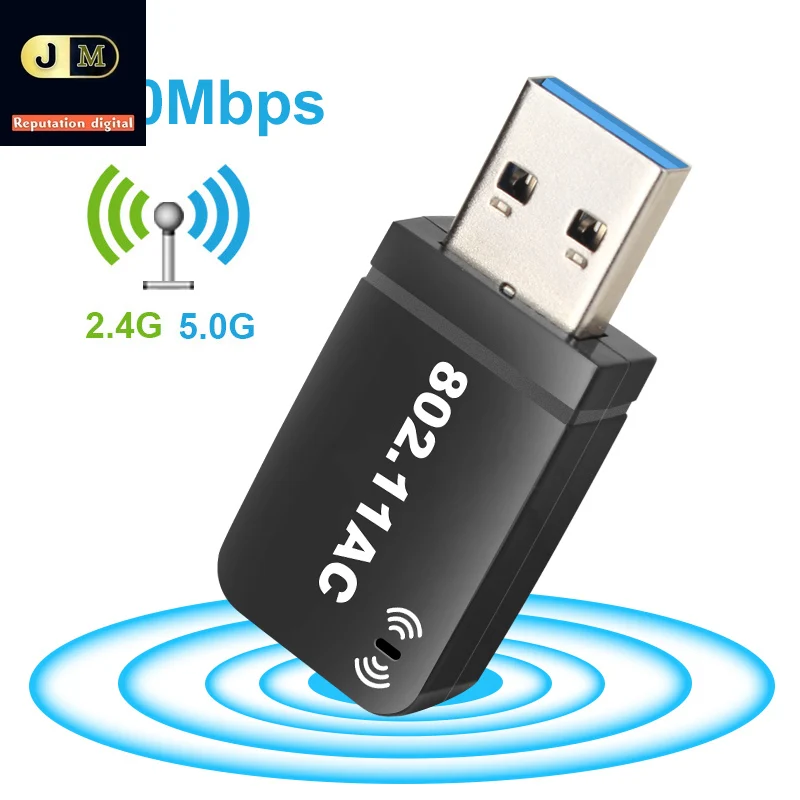 

5Ghz WiFi Adapter WiFi Antenna Ethernet USB 3.0 Long Range Adapter Wi Fi Dongle For PC Laptop 1300M Wi-Fi Receiver Network Card