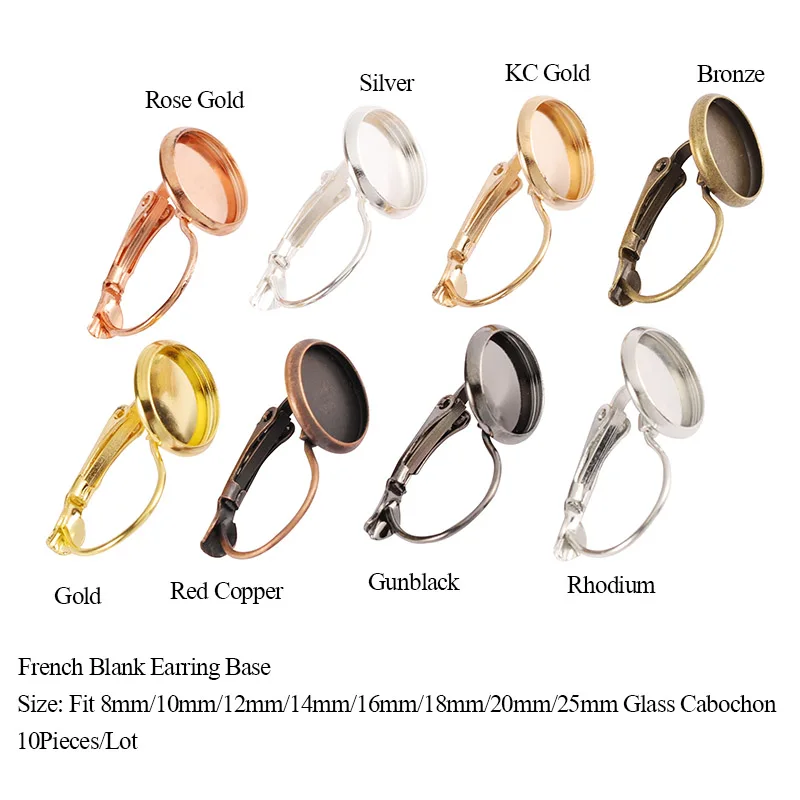 10 шт./лот новый стиль Французский рычаг кабошон серьга установка с пустым