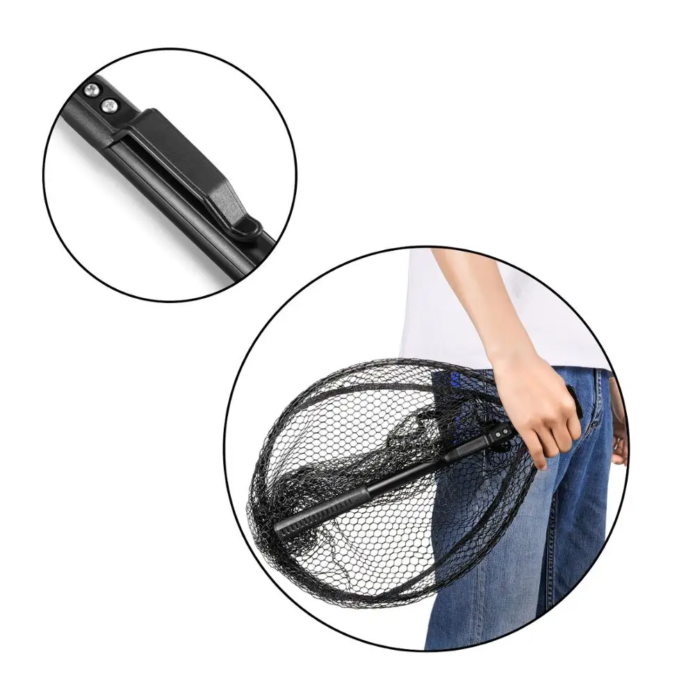 Рыболовная сеть Magreel алюминиевая ручная с прорезиненной речной и морской струей