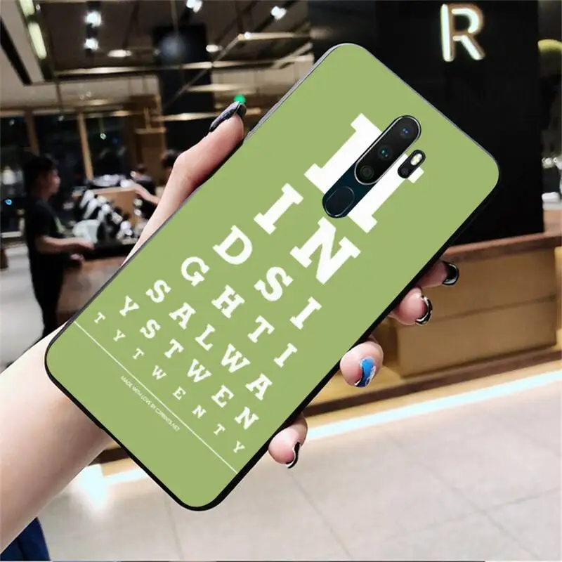 HPCHCJHM Vision Test Chart модный шикарный Милый чехол для телефона Oppo A5 A9 2020 Reno2 z Renoace 3pro