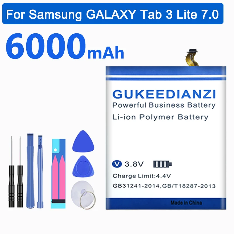 GUKEEDIANZI EB BT111ABE 6000 мАч Сменный аккумулятор для планшета Samsung GALAXY Tab 3 Lite SM T111 T110 T115