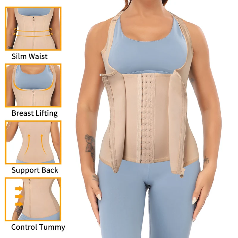 Women Waist Trainer Body Shaper Corset Top Slimming Sheath Woman Flat Belly High Compression Modeling Strap Shapewear Underwear