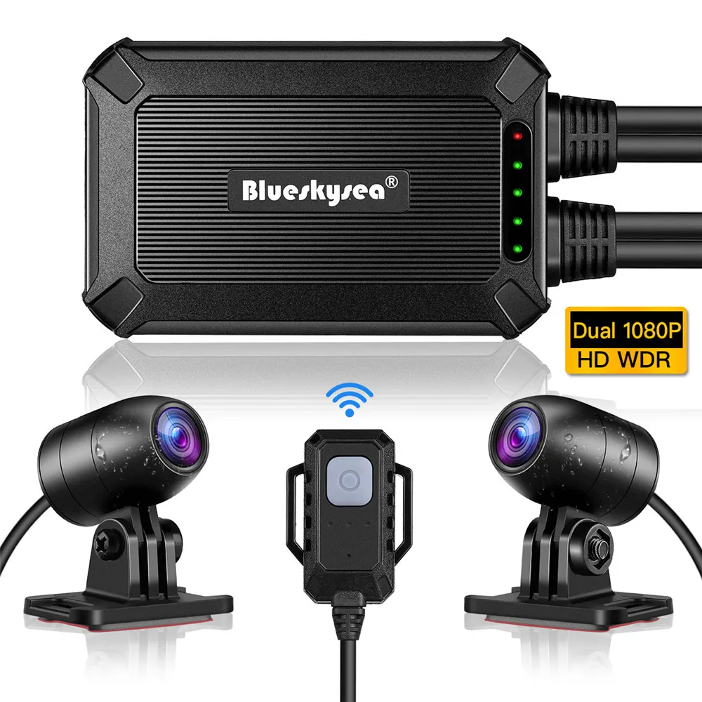 Видеорегистратор Blueskysea B1M для мотоцикла видеорегистратор с двойной HD 1080P
