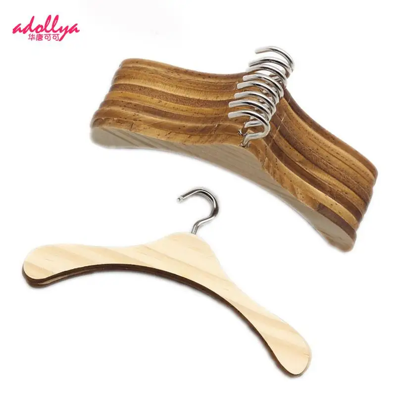 

Adollya BJD Doll Accessories Wooden Clothes Stand 5pcs/lot Doll Clothes Dress Hangers For Dolls Toys Accessories For BJD SD Gift