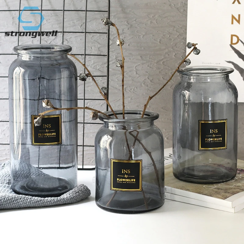 Стеклянная ваза для цветов Strongwell в скандинавском стиле стеклянный держатель