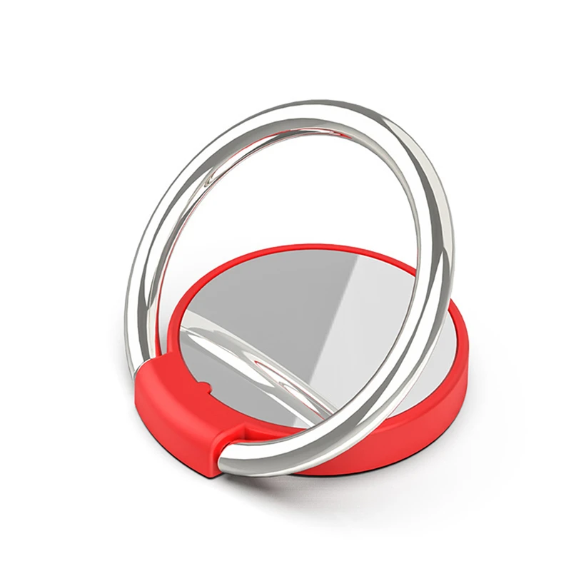 Red without Logo OBSHI Новое поступление фантастический металлический круглый многофункциональный автомобильный держатель для телефона кольцо Пряжка мобильный чехол для телефона кронштейн для телефона - Цвет: Red without Logo