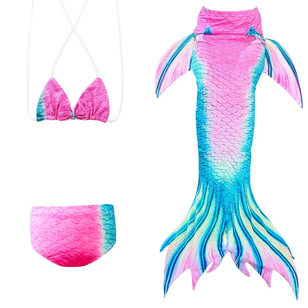 2020 Детский костюм Русалочки купальник бикини купальный хвост русалки Купальник