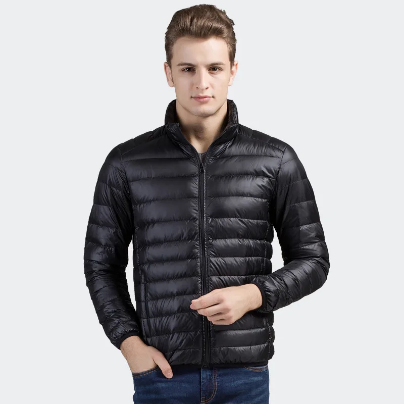 

Top Quality Men's Fashion Stand Collar Ultra Lightweight Packable Puffer Jacket 2022 New Spring Autumn Men Brand Winter Coat