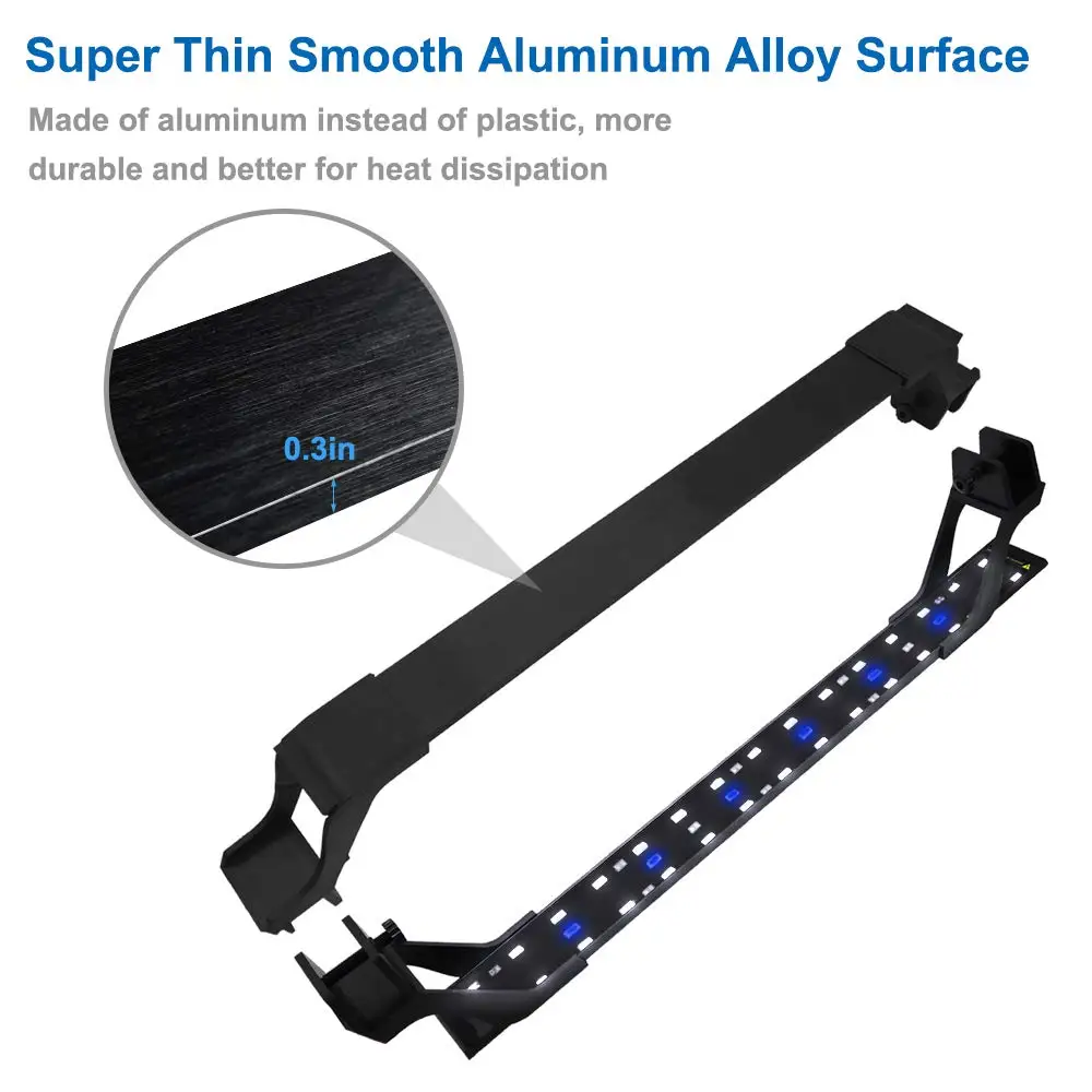 12V 14W High Lumen клип-на коралловый риф СВЕТОДИОДНЫЙ Аквариум Светодиодный светильник ing с выдвижным козырьком кронштейн для водные растения морской аквариум светильник
